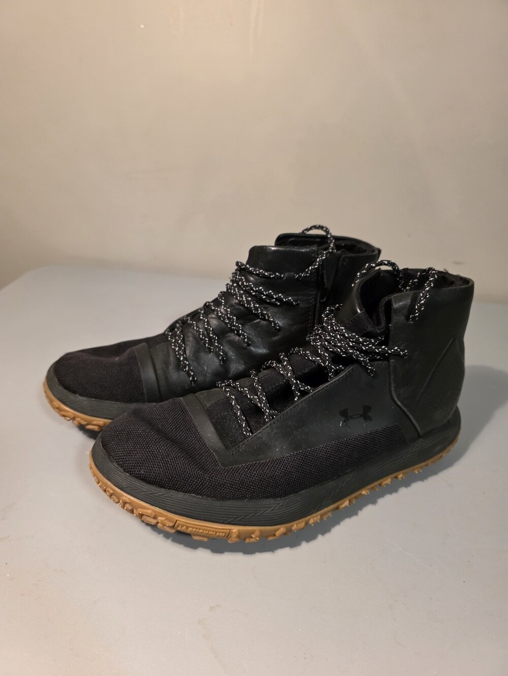 Under Armour Black High-Top Boots with Gum Outsoles